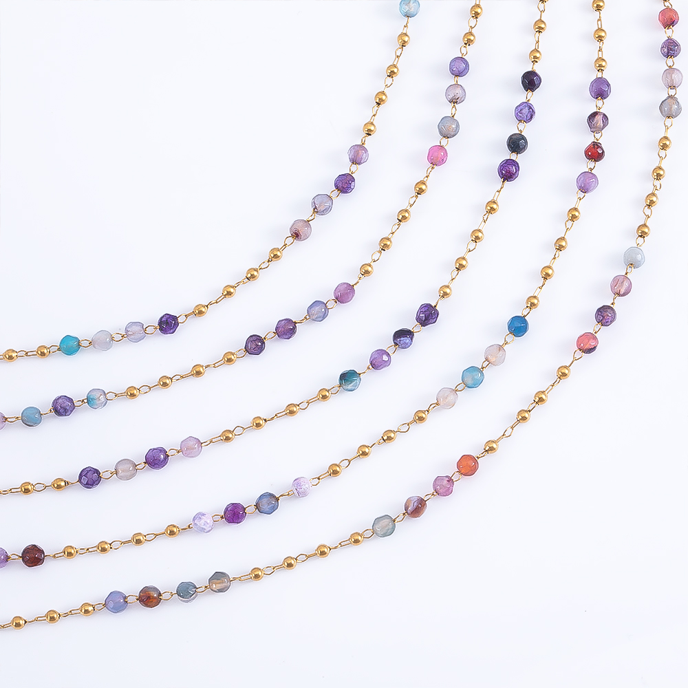 0.5 メートル 1 メートルのステンレス鋼色透明クリスタル - Body Jewelry Chain のレビューと価格