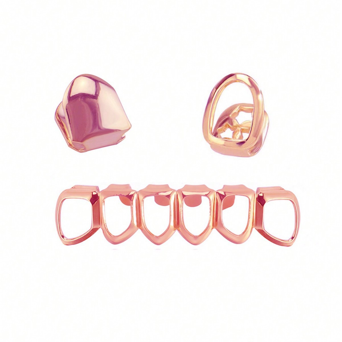 激安セール 六つ穴フラット歯ヒップホップブレース、歯三ピース - Body Jewelry Hot のレビューと価格