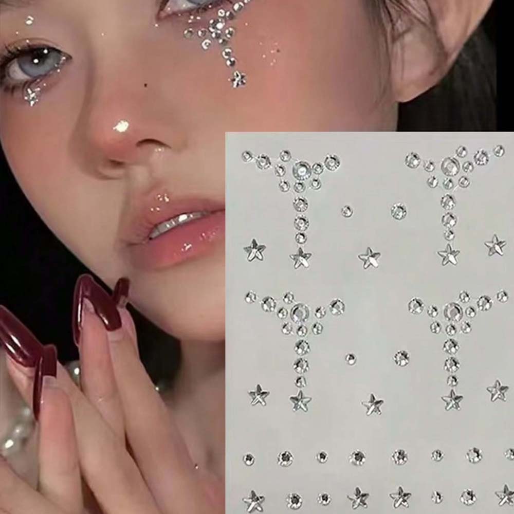 顔とボディの宝石シール目尻ベビーシール眉毛シールボディシール - Body Jewelry Art のレビューと価格