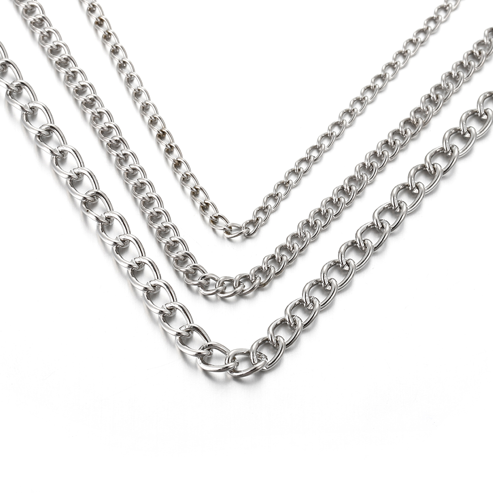 2 メートル 2.5/3.5/4.5 ミリメートル金属フラッ - Body Jewelry Chain のレビューと価格
