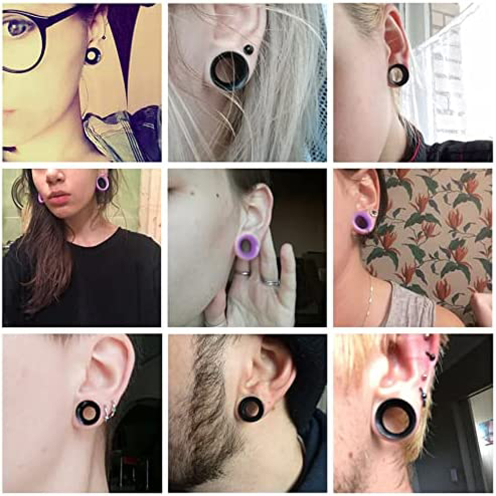 1ペア/4ペア シリコン製耳栓トンネル フレキシブルミートホ - Body Jewelry Ear Plugs のレビューと価格