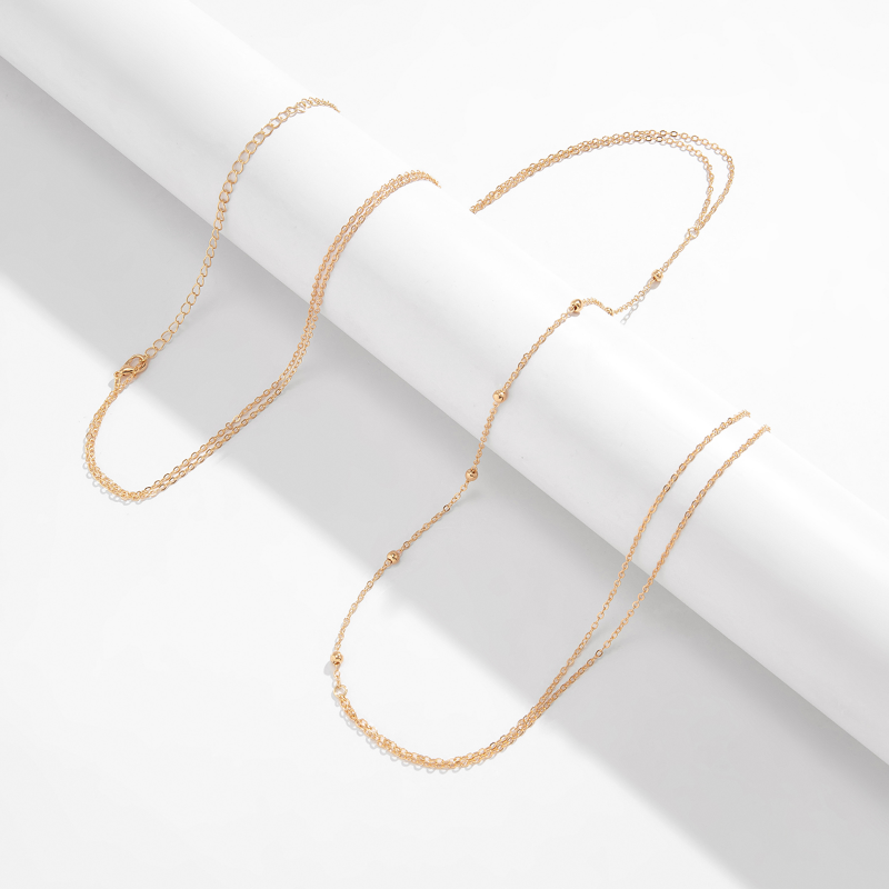 シンプルなクロスチェスト胸腹ボディチェーンネックレス女性用ウ - Body Jewelry Chain のレビューと価格