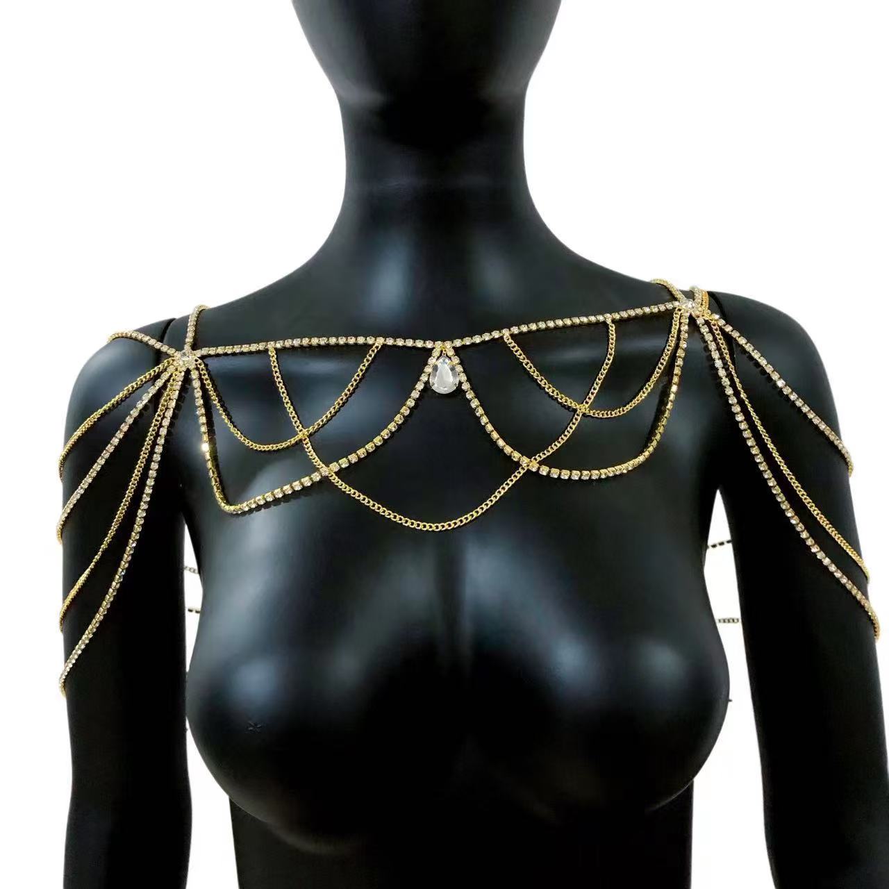 売れ筋爆発的人気！幾何学模様ラインストーンの個性的な多層セク - Body Jewelry Hot のレビューと価格