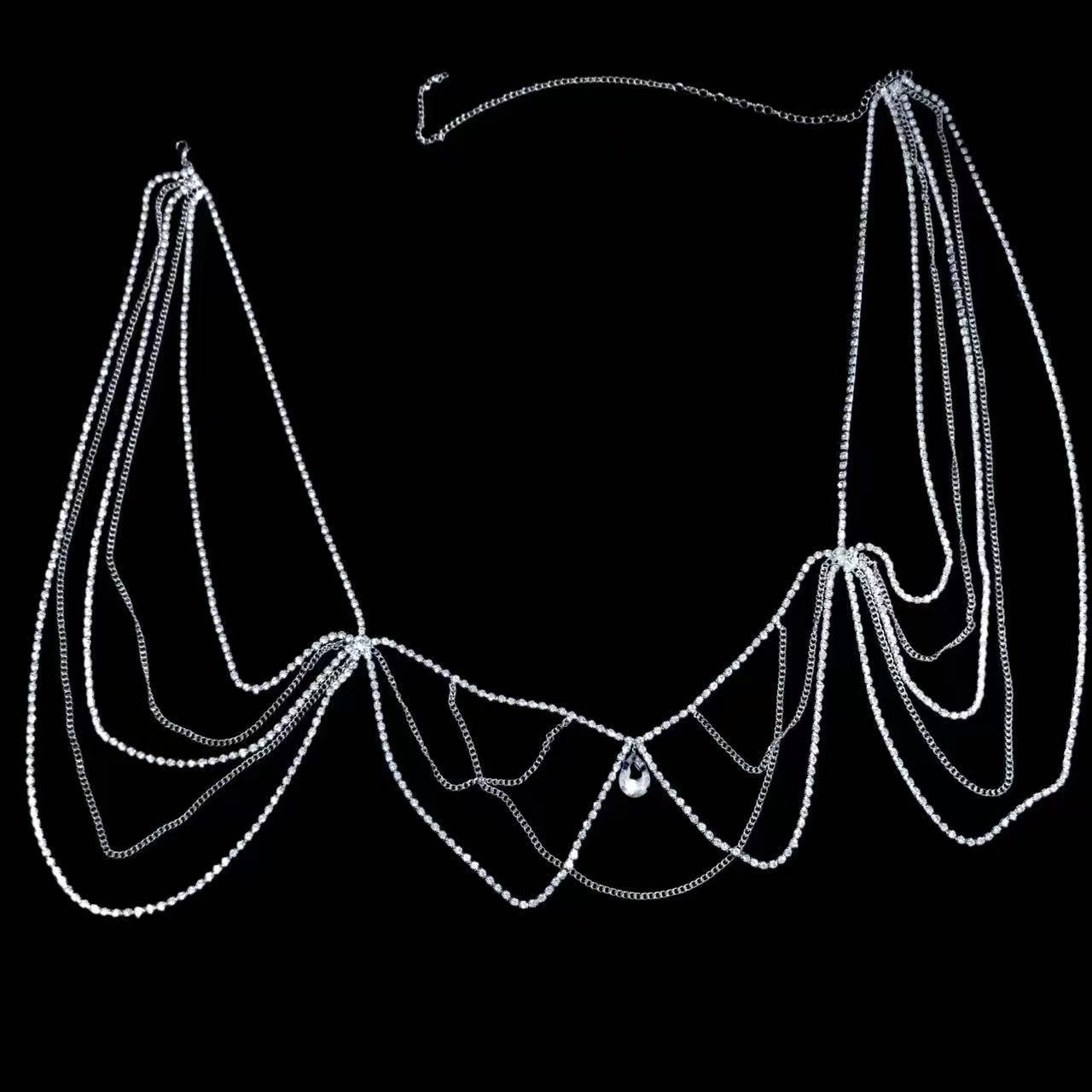 売れ筋爆発的人気！幾何学模様ラインストーンの個性的な多層セク - Body Jewelry Hot のレビューと価格