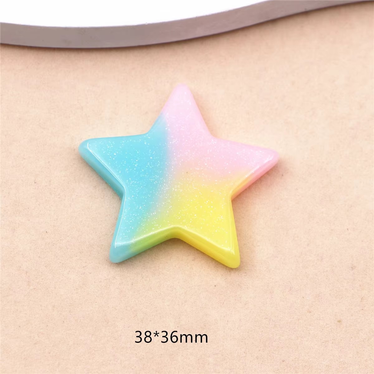 10 個の愛らしい樹脂グリッター 5 つ星/ハート/ムーン/ - Star Flat Back のレビューと価格
