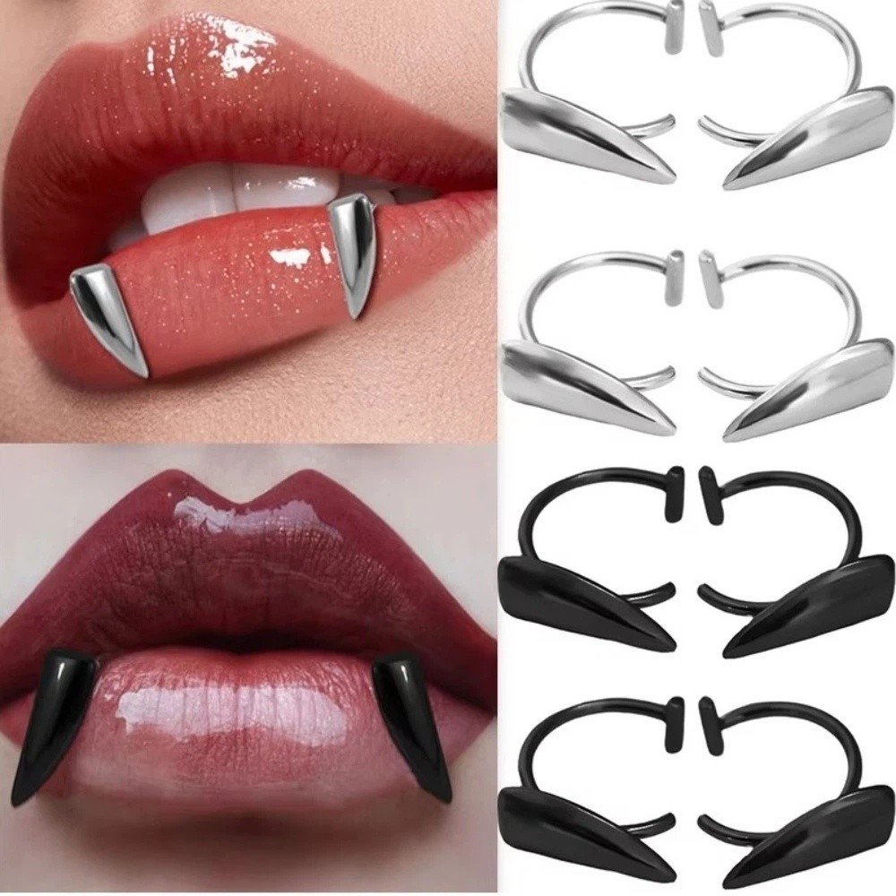 2個セット 大げさなフェイクリップリング ステンレス製 ゴー - Body Jewelry Lip Ring のレビューと価格