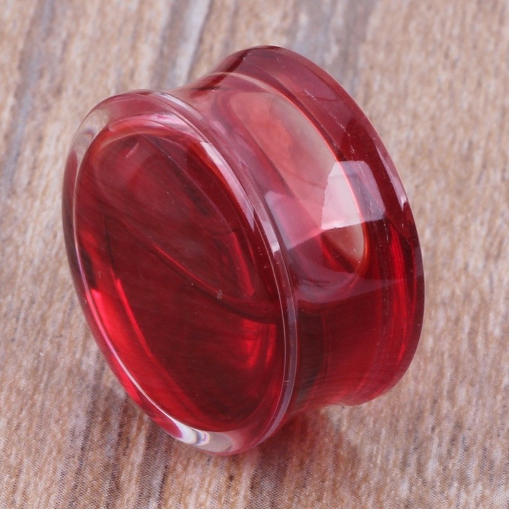 ダブルサドルイヤープラグジュエリー、液体入り透明アクリル製フ - Body Jewelry Ear Plugs のレビューと価格