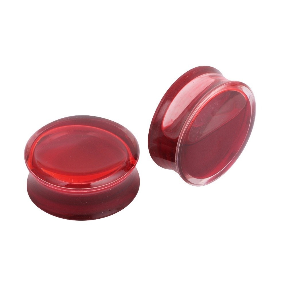 ダブルサドルイヤープラグジュエリー、液体入り透明アクリル製フ - Body Jewelry Ear Plugs のレビューと価格