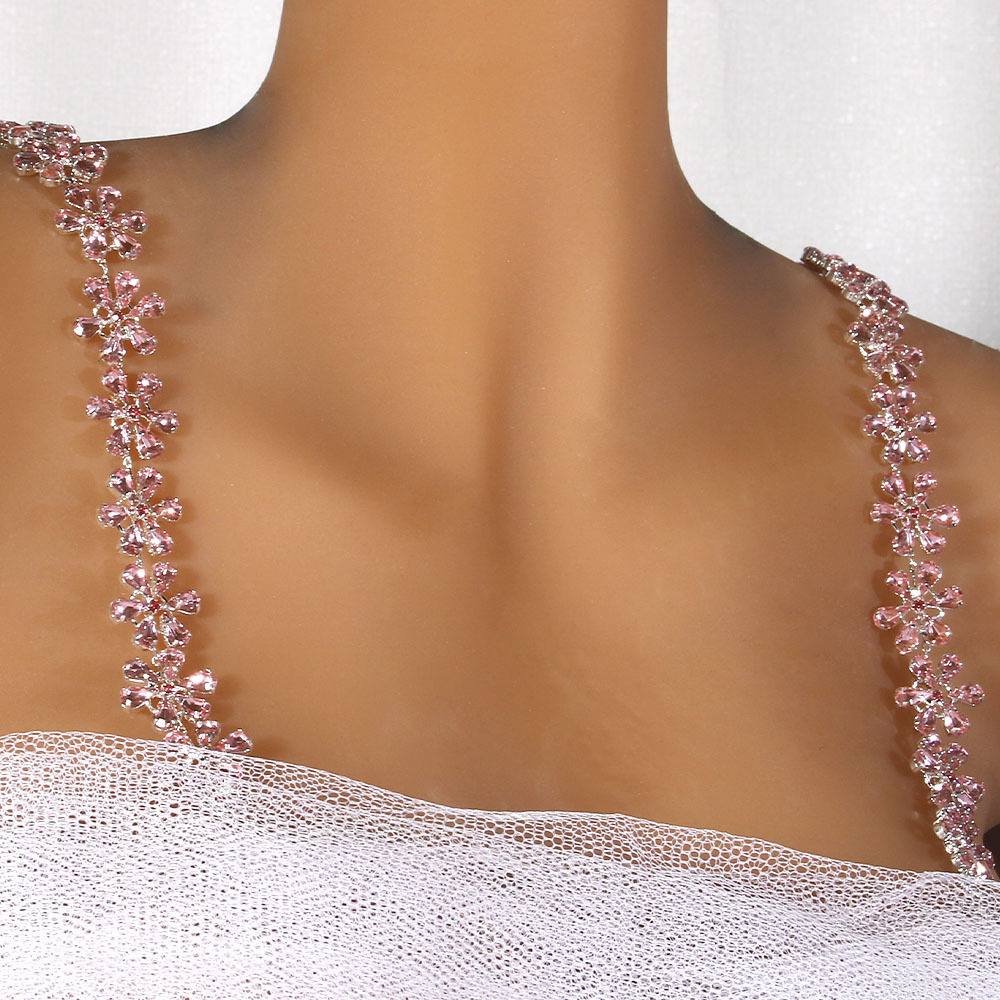 花柄ショルダーストラップ 女性用 ラインストーンフラワードレ - Body Jewelry Jewelry Box のレビューと価格