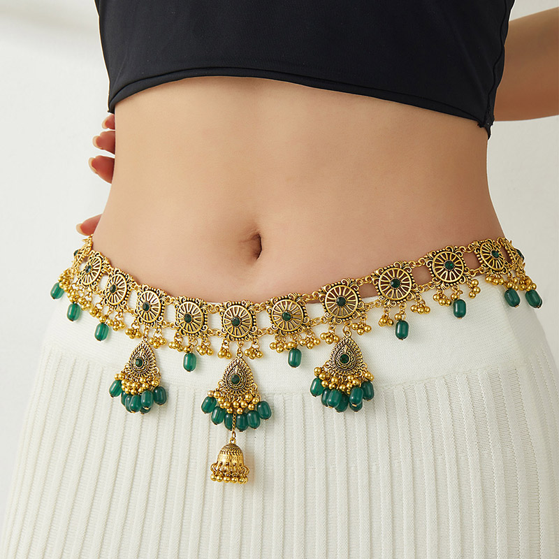 高級スタイル高級レトロ彫刻ウエストチェーンボヘミアン水滴ライ - Body Jewelry Art のレビューと価格