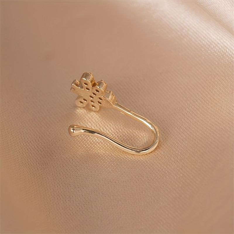 1個のキュートな小さな蜂のジルコン製ノーズリング（真鍮製、穴 - Body Jewelry Materials のレビューと価格