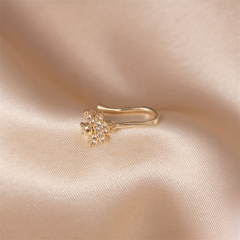 1個のキュートな小さな蜂のジルコン製ノーズリング（真鍮製、穴 - Body Jewelry Materials のレビューと価格