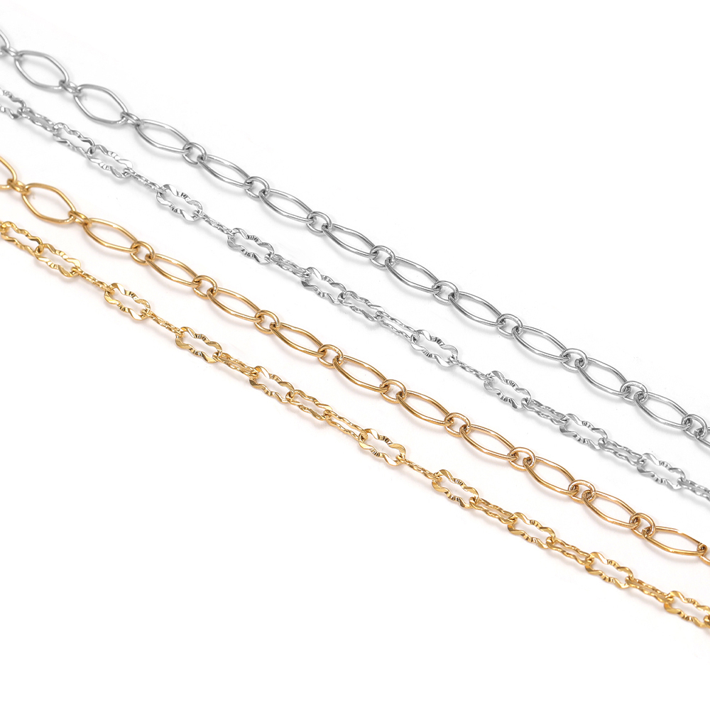 2メートルステンレス鋼エンボス加工チェーン、菱形チェーン、ジ - Body Jewelry Materials のレビューと価格