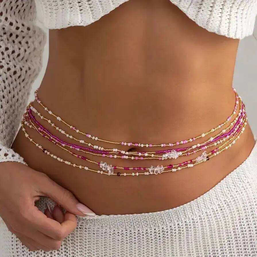 SHIXIN 6個セット ボヘミアン カラフル ライスビーズ - Body Jewelry Chain のレビューと価格