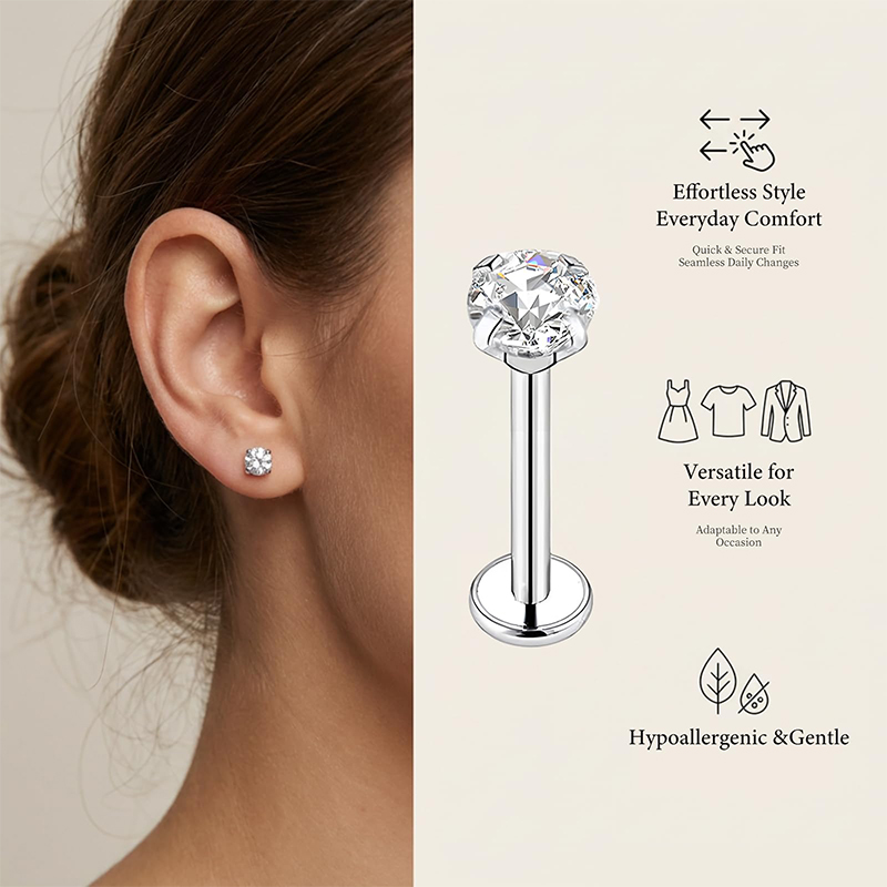20G/18G/16G サージカルステンレス製 スレッドレス - Body Jewelry Nose Ring のレビューと価格